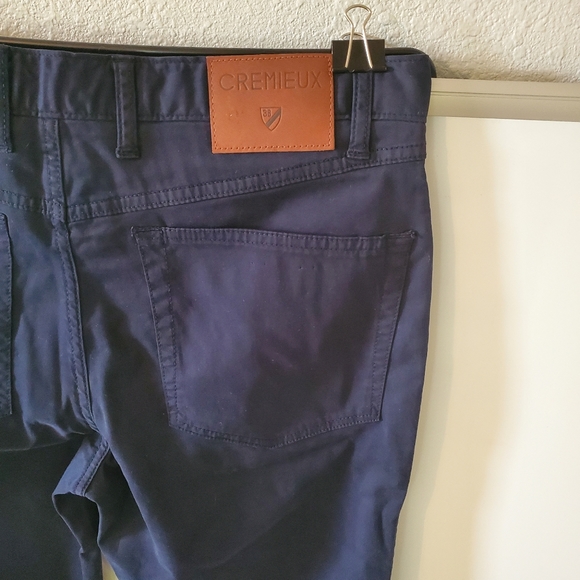 DANIEL CREMIEUX MENS BLUE SLIM FIT PANTS - Picture 6 of 6
